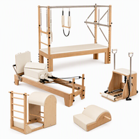 Vinique Fitness Ensemble de studio Pilates commercial en chêne 5 pièces : Reformer, Cadillac, Ladder Barrel, Arc, Wunda Chair – Durable