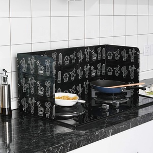Panneau anti-éclaboussures pliable à 3 côtés en forme de cactus, résistant à la chaleur, pour cuisinière, <span class=keywords><strong>protection</strong></span> antiadhésive pour la cuisson - Product Image 3