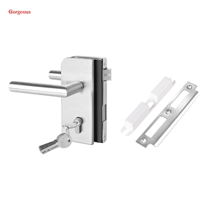 GORGEOUS 304両面オープン商用スライドガラスドアほぞ穴ロック5キー - Product Image 4