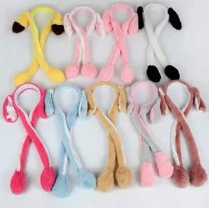 Brand New Funny Rabbit Plush Long Ear Moving Ear Headband Hand Clap Hot Sell Hat Moving Ears Stuffed Plush Toys In Stock