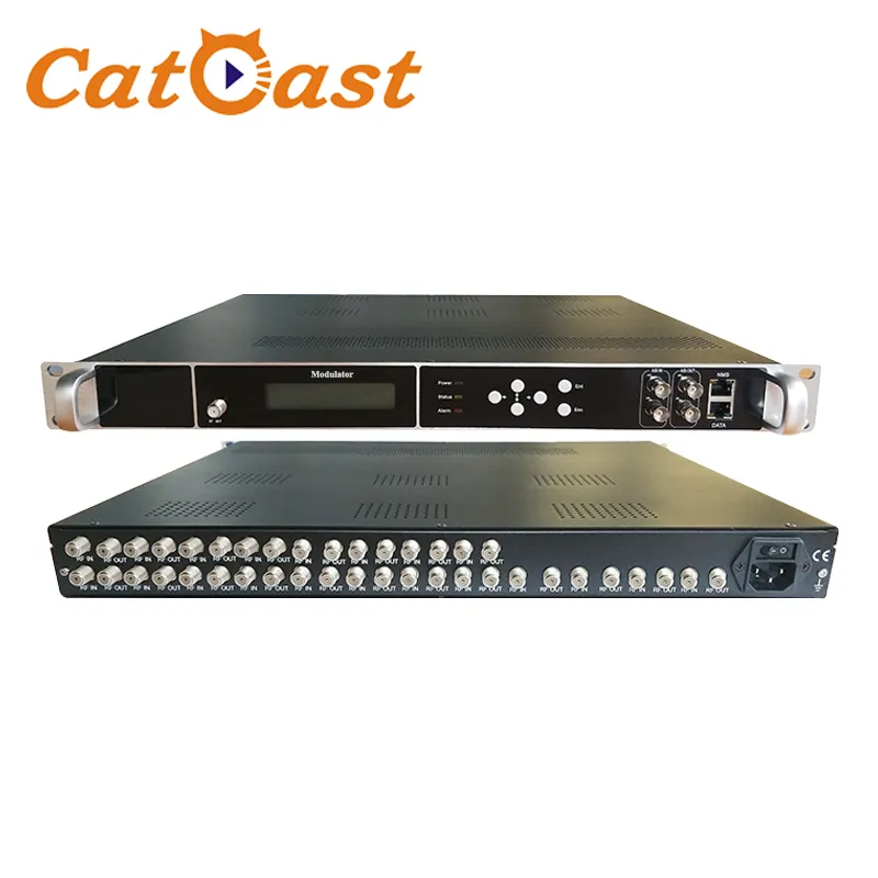 Modulatore digitale CATV 8 12 16 20 24 FTA DVB-S2 DVB-C sintonizzatore DVB-t ATSC ISDBT a transmodulatore RF modulatore DVB T2