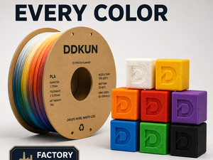 เส้นพลาสติกสำหรับพิมพ์ 3 มิติ DDKUN PLA ขนาด 1.75 มม. ชุดสีสดใส 8 สี เนื้อเรียบ สม่ำเสมอ ใช้ได้กับ Anycubic Prusa Bambu Lab - Product Image 6