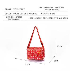 Borsa a tracolla da donna Vintage personalizzata con fiore estivo con stampa digitale piccola borsa a tracolla <span class=keywords><strong>Messenger</strong></span> con Logo - Product Image 3