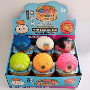 Produit phare : Jouet à presser en forme de petit pain vapeur Lala <span class=keywords><strong>Le</strong></span>, en EVA, avec poudre dorée et cristaux scintillants - Product Image 6
