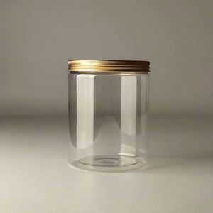 MAIRUN MBST-047 300ml/500ml/1000ml Clear BPA-Free PET Wide Mouth Storage <b>Jar</b> Aluminum Screw Cap Custom Color Skin Care Cream - Product Image 2