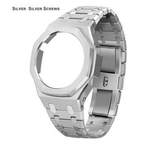 Bracelet de montre de luxe en acier inoxydable pour <span class=keywords><strong>Casioak</strong></span> Mod Kit GA2100 boîtier de lunette à bracelet en métal pour Gshock Mod Kit - Product Image 2