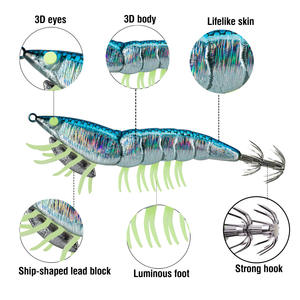 เหยื่อตกปลาหมึกเรืองแสง 3 มิติ ขนาด 11.5 ซม. น้ำหนัก 20 กรัม คุณภาพสูง ยี่ห้อ Yamashita <span class=keywords><strong>Yo</strong></span> <span class=keywords><strong>Zuri</strong></span> รูปทรงกุ้งไม้ สำหรับขายส่ง - Product Image 2