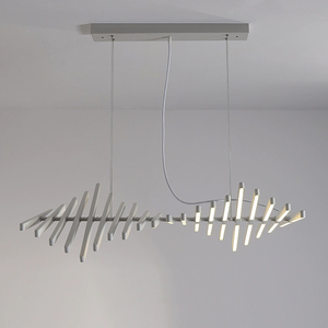 <span class=keywords><strong>Suspension</strong></span> LED moderne et minimaliste en <span class=keywords><strong>fer</strong></span> <span class=keywords><strong>forgé</strong></span> pour salle à manger, design créatif, réglable en hauteur, intensité variable, longue, noire - Product Image 4