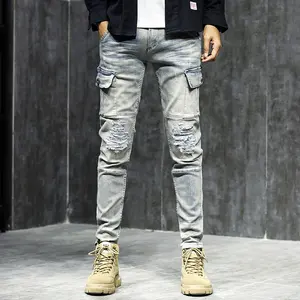 Jeans de marque pour hommes, pantalon masculin, moderne, à petites jambes, vente en gros, nouvelle collection 2020