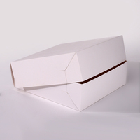Boîte de gâteau de pâtisserie d'anniversaire en papier carton blanc de qualité alimentaire imprimé de logo personnalisé OEM avec fenêtre transparente