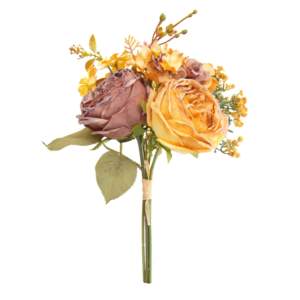 人造花烤边穿芯玫瑰菊花婚宴装饰家居桌面装饰 - Product Image 3