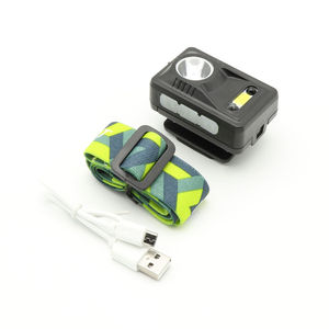 Ledcob Dual-<b>light</b> Source Sensor Headlamp Rechargeable Cob 100-199M <b>Motion</b> Detection Outdoor Use - Product Image 2