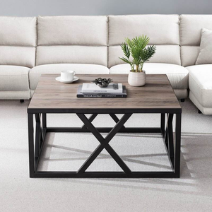 Meuble <span class=keywords><strong>TV</strong></span> carré moderne et compact, console de rangement, table basse décorative en fer écologique pour salon - Product Image 1
