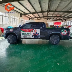 Forma personalizzata pubblicità modello di veicolo gonfiabile gigante gonfiabile auto rossa cartone animato per spettacolo all'aperto - Product Image 5