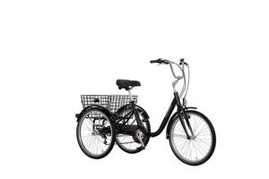 Vélo à une vitesse avec pneus, système de freinage V-brake, fourche en aluminium et acier standard GW7001, 3 roues GW7001 - Product Image 4