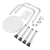 Siège de douche en aluminium réglable en hauteur sur huit niveaux - Durable, léger et confortable pour la rééducation et les soins de douche