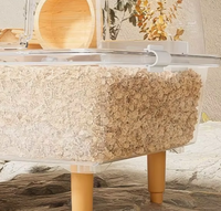 Cage à hamster rectangulaire en plastique écologique de 60 cm, entièrement transparente, pour hamsters nains, gerbilles et petits animaux – Fournitures complètes