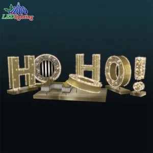 Large Outdoor Xmas Decorations LED Lighting 3D Christmas JOY Letter Motif Lights