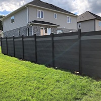Panneaux composites bois-plastique populaires pour clôtures et treillis, poteaux en alliage d'aluminium étanches pour extérieur, clôtures WPC