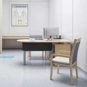 Bureau médical moderne, bureau <span class=keywords><strong>d</strong></span>'<span class=keywords><strong>examen</strong></span> <span class=keywords><strong>pédiatrique</strong></span> pour patients externes, bureau de diagnostic du médecin, ensemble de bureau et de chaise, bureau de bureau en bois - Product Image 6
