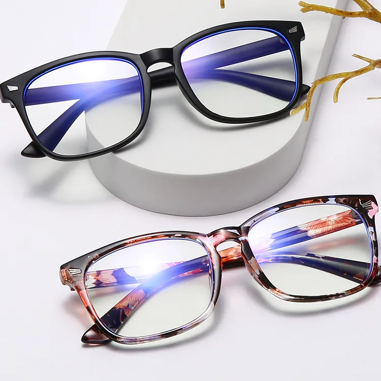 Promotional Fashion Women Men Square Frames Anti Blue Light Bluelight Blocking Protect Optical Glasses Eyeglasses