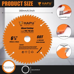 <span class=keywords><strong>Lame</strong></span> <span class=keywords><strong>de</strong></span> <span class=keywords><strong>scie</strong></span> <span class=keywords><strong>circulaire</strong></span> professionnelle 160 mm, alésage 20 mm, 60 dents, en carbure <span class=keywords><strong>de</strong></span> tungstène TCT ATB, pour le bois, coupe rapide, lot <span class=keywords><strong>de</strong></span> 1 - Product Image 6
