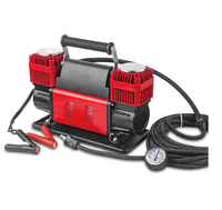 Compresseur d'air à usage intensif 300L/MIN Gonfleur de pneu double cylindre 12V DC Pompe rapide pour camions 4x4, véhicules tout-terrain et camionnettes