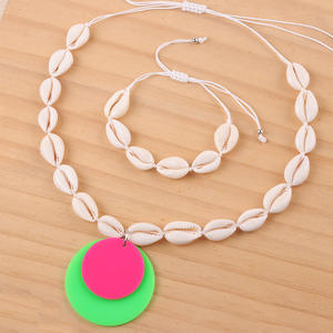 Pulsera de concha de moda única para mujer, collar de acrílico fluorescente, accesorio elegante para <span class=keywords><strong>vacaciones</strong></span> <span class=keywords><strong>en</strong></span> la playa, boda o fiesta - Product Image 6