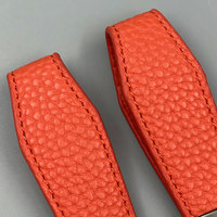 Porte-clés de voiture en métal en forme de T oem porte-clés en cuir d'agneau litchi lanière pendentif anti-perte en alliage pour sac voiture vélo moto