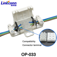 Boîte de jonction en plastique ignifuge OP-033, boîtier électronique avec connecteur de câble pour borne à 3 pôles