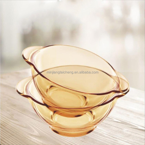 Nhà Máy <span class=keywords><strong>Pyrex</strong></span> Tempered con dấu xử lý đôi tai Bảo Quản Cao Borosilicate kính lò vi sóng Lò hổ phách màu salad trái cây Bát - Product Image 3