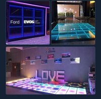 Piste de danse 3D personnalisée, piste de danse 3D pour marché, super spectacle, piste de danse LED 3D, piste de danse LED pour boîte de nuit, magnétique pour mariage et fête