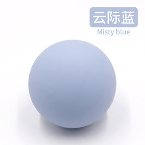 ลูกบอลลาครอสแกะสลักเลเซอร์สีฟ้าหมอกพร้อมชุดนวดโลโก้ wtih ถุงตาข่าย - Product Image 3