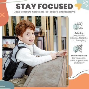 Chaleco con Peso Ajustable para Niños, Chaleco Sensorial con Peso para Niños con Autismo, Chaleco de Compresión Transpirable y Calmante - Product Image 5