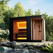 Keya nuovo Design 4 persone moderno cedro rosso legno giardino <span class=keywords><strong>Sauna</strong></span> comoda commerciale prefabbricata propano <span class=keywords><strong>Sauna</strong></span> - Product Image 3