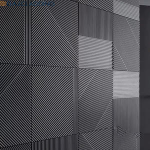 Revêtement de façade insonorisant unique en forme 3D, panneaux muraux extérieurs en fibres-<span class=keywords><strong>ciment</strong></span> sculptées Linea - Product Image 1