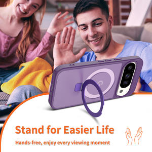 Étuis de téléphone en PC+TPU au toucher de la peau de luxe pour Google Pixel 10 9 Pro XL Support magnétique Couverture de téléphone arrière pour Pixel 6 7 8A - Product Image 5