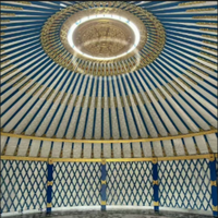 Yurta Mongola de Doble Capa para las Cuatro Estaciones, Tipo Campana, PVC >3000mm, Impermeable, Resistente al Viento, Resistente a Desgarros, Resistente a los Rayos UV, 9-30m