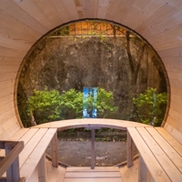 Kit de sauna en bois de pin nordique/cèdre rouge carbonisé personnalisé en usine pour 2 à 6 personnes, design européen avec verre panoramique