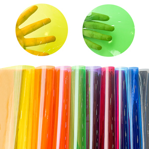 <span class=keywords><strong>9</strong></span> Pezzi di Pellicola Trasparente in PVC 21cmx30cm, Colore Solido Fluorescente, Impermeabile per Fiocchi per Capelli, Orecchini e Artigianato - Product Image 2