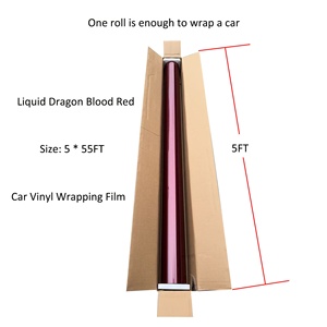 Vinilo Metalizado para Automóviles, Color Rojo <span class=keywords><strong>Sangre</strong></span> <span class=keywords><strong>de</strong></span> Dragón, Brillante, Líquido, Metalizado, Vinilo para Envolver Automóviles, Cambia <span class=keywords><strong>de</strong></span> Color, Película <span class=keywords><strong>de</strong></span> Vinilo para Envolver Automóviles - Product Image 2