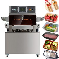 Máquina de Envasado de Alimentos en Bandeja con Atmósfera Modificada, Selladora de Bandejas con Inyección de Gas para Carne, Zhejiang Ruibao