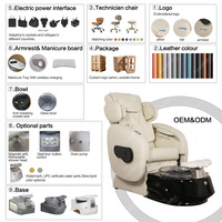 Anti-hydrolyse Pu réglable Salon Simple manucure et pédicure chaise plomberie pédicure Spa chaises