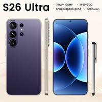 Téléphone S26 Ultra 5G débloqué, 108MP, double SIM, version mondiale, Android 15, écran plein 7,3 pouces, processeur Deca Core, CE FCC