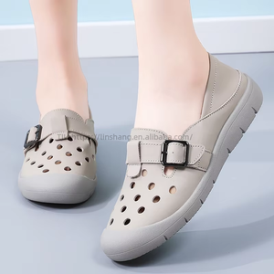 Chaussures souples pour femmes en cuir véritable, à enfiler, nouvelle collection printemps - Product Image 3