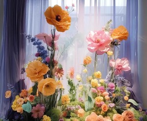Amapola Gigante Artificial, Flor de Simulación para Decoración de Bodas, Exhibición en Escaparates de Centros Comerciales, Moldeado por Inyección - Product Image 6