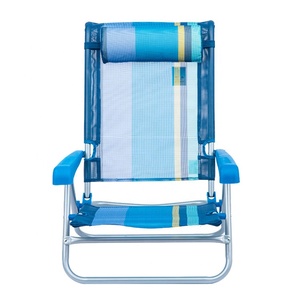 Chaise de plage pliable et réglable en métal léger, confortable pour l'extérieur et le parc - Product Image 3