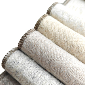 <span class=keywords><strong>Tissu</strong></span> de rideau aspect <span class=keywords><strong>lin</strong></span> doré pour la décoration intérieure occultant et matériau de rembourrage Technique tricotée pour rideaux et canapé - Product Image 6