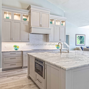 ตู้ครัวสำเร็จรูปดีไซน์ทันสมัยแบบกำหนดเอง  ผิวเคลือบเงาสูงลายไม้  โครงไม้ไร้กรอบ  เมลามีนผิวเงาสูง  พร้อมแผ่นกันเปื้อน - Product Image 5