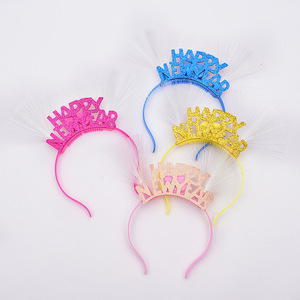Diadema Luminosa de Año Nuevo con Fibra Óptica LED, Accesorio para el Cabello para Fiestas, para Jóvenes de 15 a 35 Años, Duradera, Artículos para Celebraciones Navideñas - Product Image 5